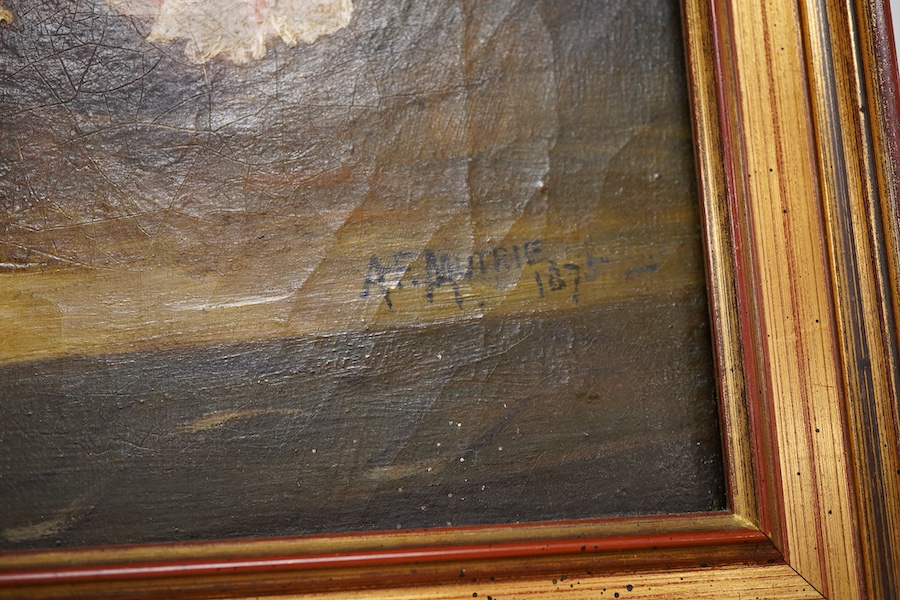 Manner of Annie Feray Mutrie (1826-1893), Still Life of Roses, signed A.F. Mutrie, dated 1875 lower right, oil on canvas, 39.5 x 50cm